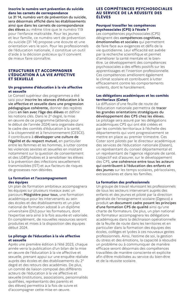 BeyChenu's tweet photo. Cette rentrée 2023 place comme priorité la santé et le bien-être de tous les élèves via 🔹 La démarche école promotrice de santé 🔹 Les mesures en faveur de la santé mentale 🔹 La structuration de l’éducation à la sexualité🔹 Le développement des compétences psychosociales #CPS https://t.co/YjGoTBSQLN
