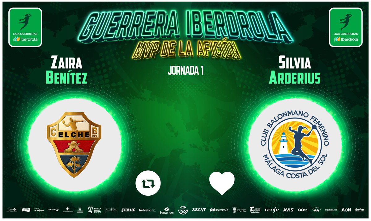 ⭐️#GuerreraIberdrola - Jornada 1 🆚 @cbm_elche : @BMMalagaCosta ♻️ RT: Zaira Benítez ❤️ Me gusta: @SilviaArderius