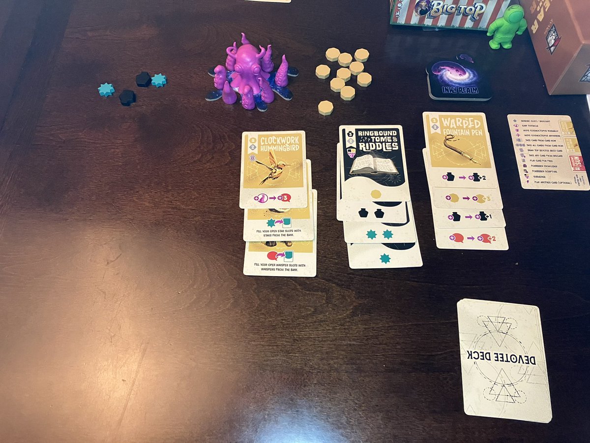 NextLevelGamz's tweet photo. First time playing Cosmoctopus by @paperfortgames - we had a super good time! Fun theme and good game play. Also, you never know who’s going to win! #gamergirl #boardgames #letsplay #tabletop https://t.co/gnUADL0MjX