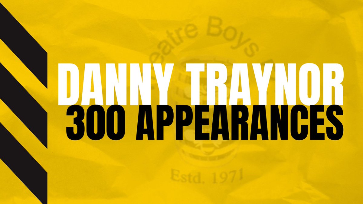 Big shoutout to <a href="/traynor_danny/">PneTraynor</a> who will make his 3️⃣0️⃣0️⃣th appearance for the club today 👏 

#TBFC🟡⚫️
