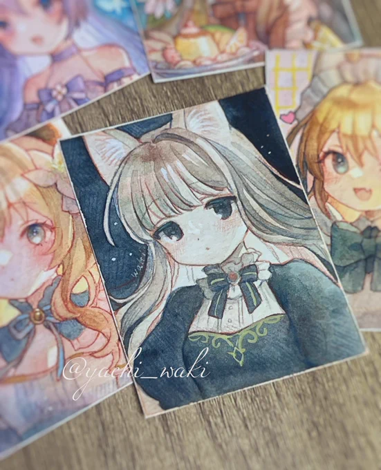 落書きのミニ原画のネコミミちゃん 