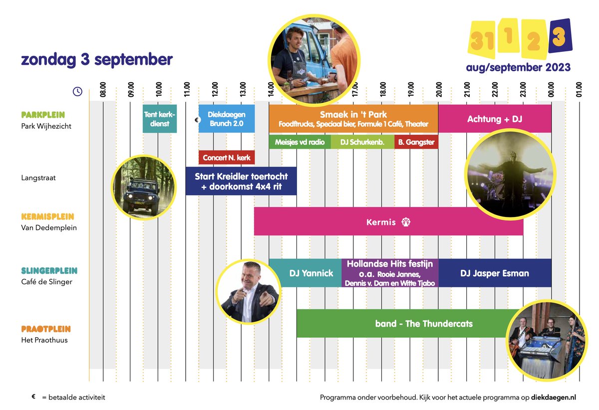 Het zonnetje schijnt☀️, de lucht is blauw, dag 4️⃣ van de Diekdaegen kom maar gauw. De afgelopen 3 dagen smaeken naar meer. Laat je ontbijtje 🍳dus maar achterwege vandaag, er valt genoeg te proeven in de Langstraat en in het park. Prik jij een vorkje mee?🍴#diekdaegen #2023