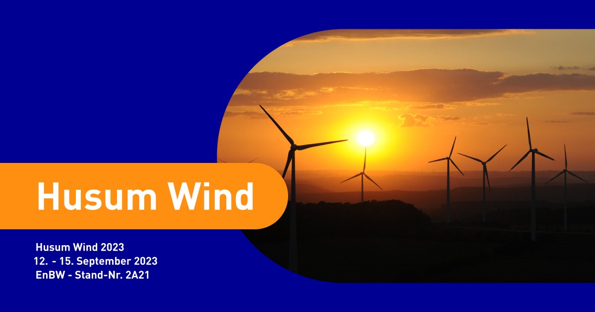 Seien Sie dabei - Für eine nachhaltigere Zukunft 🍃​
#ErneuerbareEnergien sind eine der wichtigsten Säule der Energiewende. So sind auch wir auf der HUSUM WIND 2023 von 12. - 15. September mit der EnBW vertreten.
🔗Infos zur Messe: hubs.ly/Q020w91T0​ #ErneuerbareEnergien