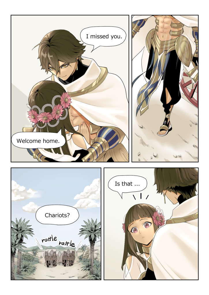 After a business trip Ozy goes to see Nefertari.

#漫画 #Fate/GrandOrder #FGO #オジマンディアス #Ozymandias #ネフェルタリ(Fate) #オジネフェ (1/1) 