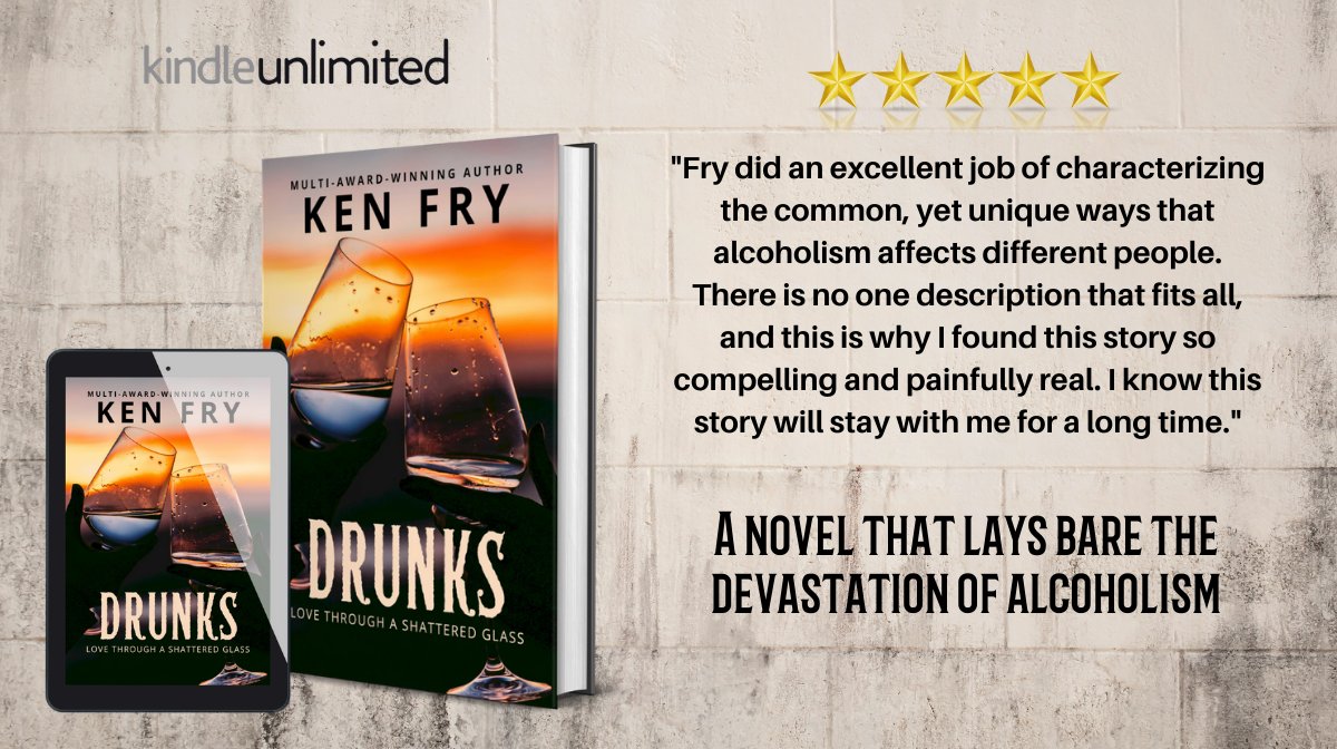 RT KenFry10 If you know someone fighting a battle with #alcohol, or if you yourself are facing this stealthy enemy, read DRUNKS. 🍷getbook.at/drunks #FREE #kindleunlimited #mustread #kindlebook #alcoholism #codependency #alcoholics #amreading #bookworms #kindle #whattoread