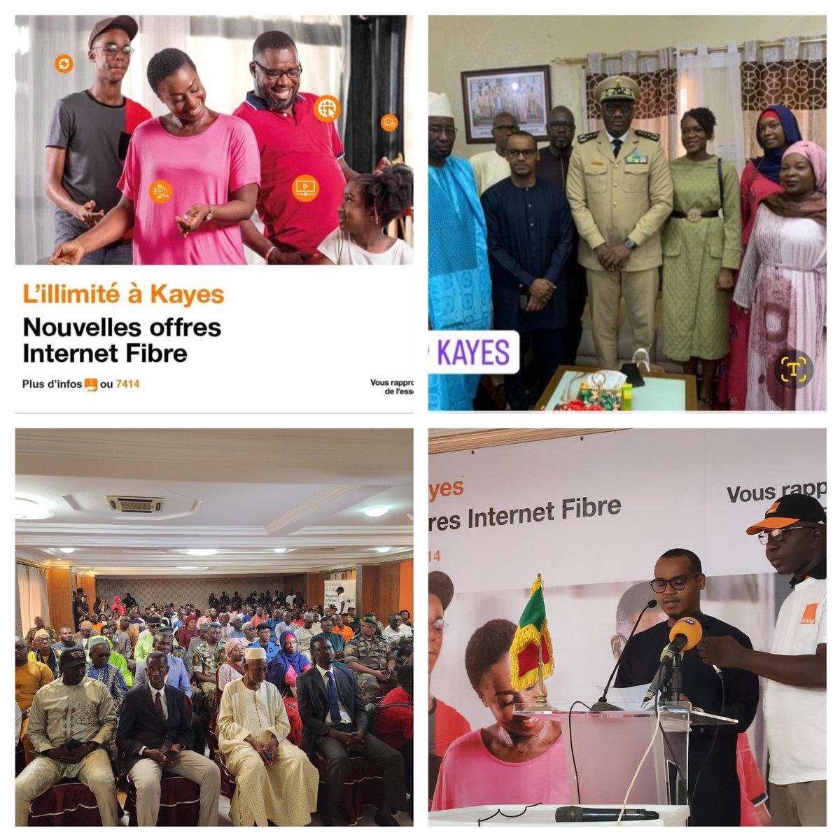 AdjaFatouma's tweet photo. L'illimité à Kayes! Kayes a été la 1ère région du Mali à bénéficier de la Fibre Optique Orange, le lancement officiel a eu le jeudi 31 Août 2023 https://t.co/bm3CdBR1L6