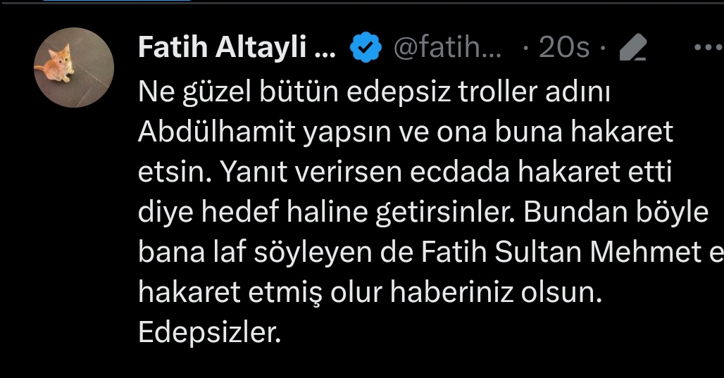 KAPTANSPARK3's tweet photo. Ermeni Lobisinin baskısı üzerine yayından kaldırılan Atatürk dizisi için DİSNEY'e tek laf edemeyen büyük ATATÜRKÇÜ Fatih Altaylı, Ebrar Karakurt'u savunmak için hemen savaş baltalarını çıkarmış:)

#DisneyinÇocukları, Ebrar Kadro Dışı Kalsın, Haşdi Şabi, Cem Küçük https://t.co/uDerAhVOjS