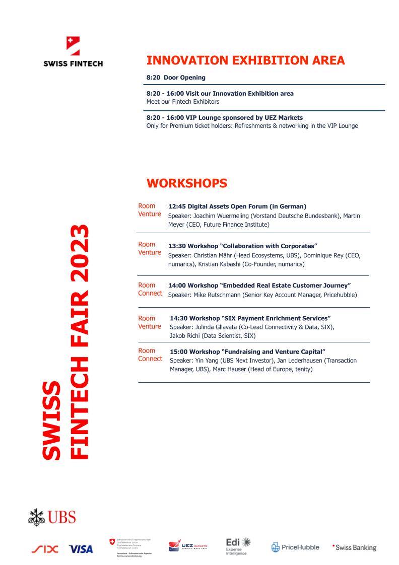 Swiss_Fintech's tweet photo. 🚀 We did it again🎯 What an amazing and fully packed agenda for this year`s SWISS FINTECH Fair 2023. It will be a blast! See you soon!
https://t.co/sddSW8R2u1 https://t.co/ZOgoQKUZA8