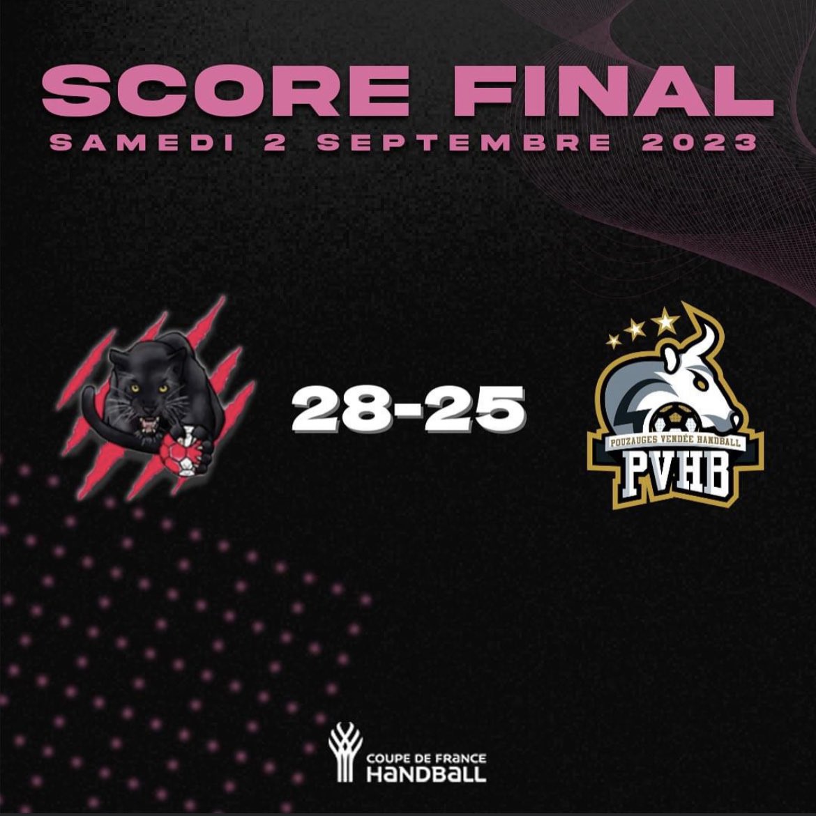 𝗖𝗼𝘂𝗽𝗲 𝗱𝗲 𝗙𝗿𝗮𝗻𝗰𝗲

Ils l’ont fait ! Nos joueurs s’imposent face à Pouzauges (N1) !👏🏼

Score final : LHSM 28-25 Pouzauges

L’invincibilité est conservée dans une salle en folie ! Direction le prochain tour pour nos joueurs 🔥
<a href="/chateau_gontier/">Château-Gontier</a> <a href="/lhuisserie/">L'Huisserie</a> <a href="/lamayenne/">La Mayenne, le Département</a>