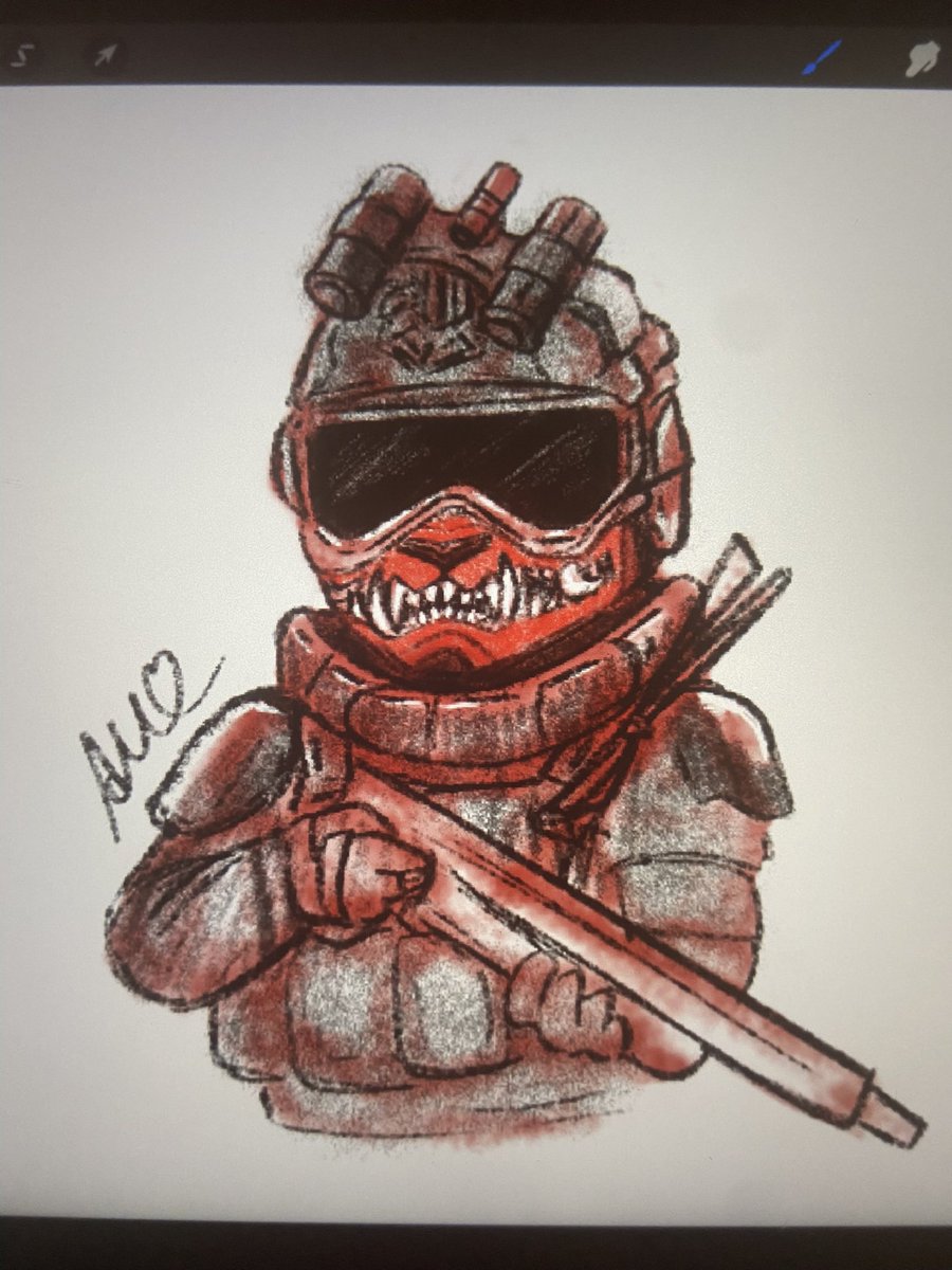 AdelineHowards's tweet photo. He’s just a smol 

#Velikancod #cod #art #sketch #procreate https://t.co/qYiHcW7iZe