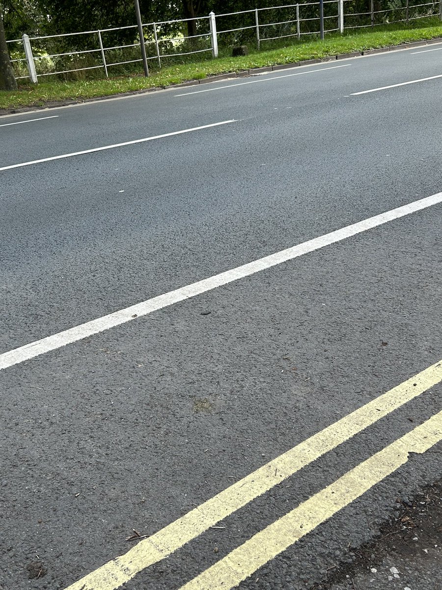 A stretch of pavement I hate, full of potholes that are hideous in a wheelchair & so many of them it’s impossible to weave through them. In contrast, this is the smooth tarmac of the road next to it. Remind me again who is supposed to be at the top of the transport hierarchy ?