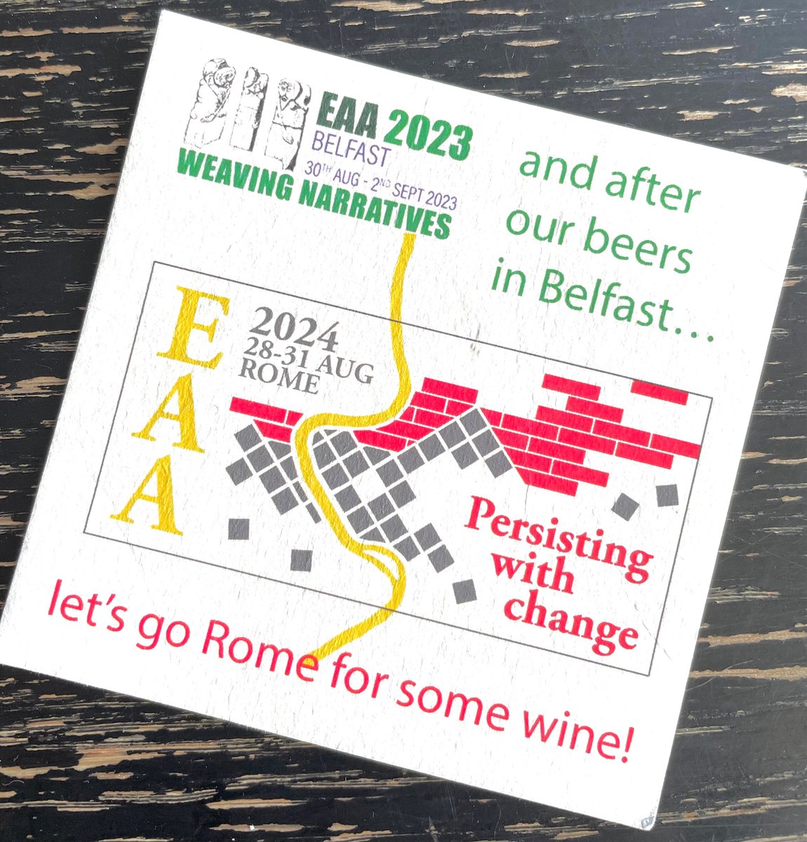 archaeologyEAA's tweet photo. A HUGE thank you to all involved in the organisation of #EAA2023, our volunteers, members and delegates. It was a great and our largest ever annual meeting! We are already getting ready to the next one. See you in ROME for #EAA2024 at Sapienza Università di Roma! https://t.co/Ixxf39vhyL