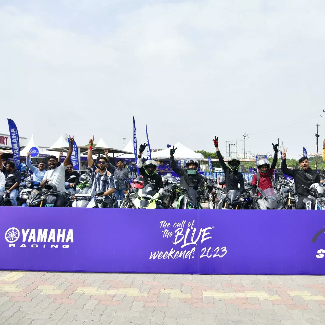 India_Yamaha's tweet photo. Join us to experience the exhilarating atmosphere at the Call of the Blue weekend at Baroda as it embraces the racing hearts!
#COTBWeekend #Yamaha #YamahaMotorIndia #YamahaRacing https://t.co/M9nr02KjqS