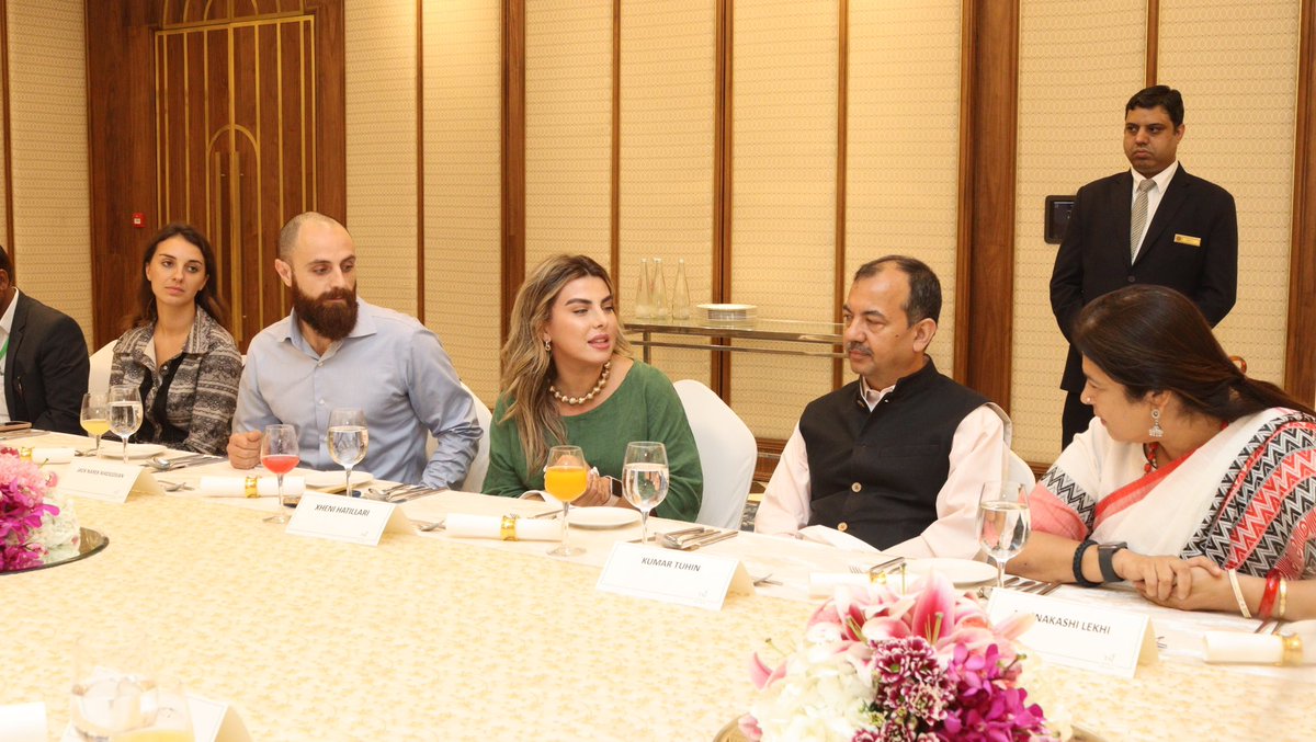 JenniHatillari's tweet photo. 🌍 Honored at Gen Next Democracy Network, G20 initiative in India.
Thanks to hosts Mrs. Meenakshi Lekhi &amp; Hon'ble LG Manoj Sinha.
Explored Indian Parliament &amp; Kashmir's warmth.
Unforgettable professional moments! #GenNextDemocracy #IncredibleIndia @iccr_hq https://t.co/DYslAoX8kU
