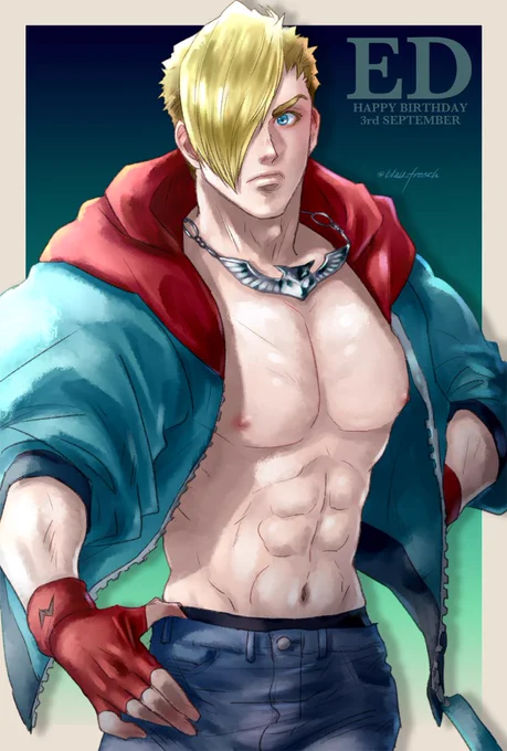 9月3日!! エドくん誕生日おめでとうございます6参戦楽しみすぎる#StreetFighter#格ゲーキャラ描こうぜ 