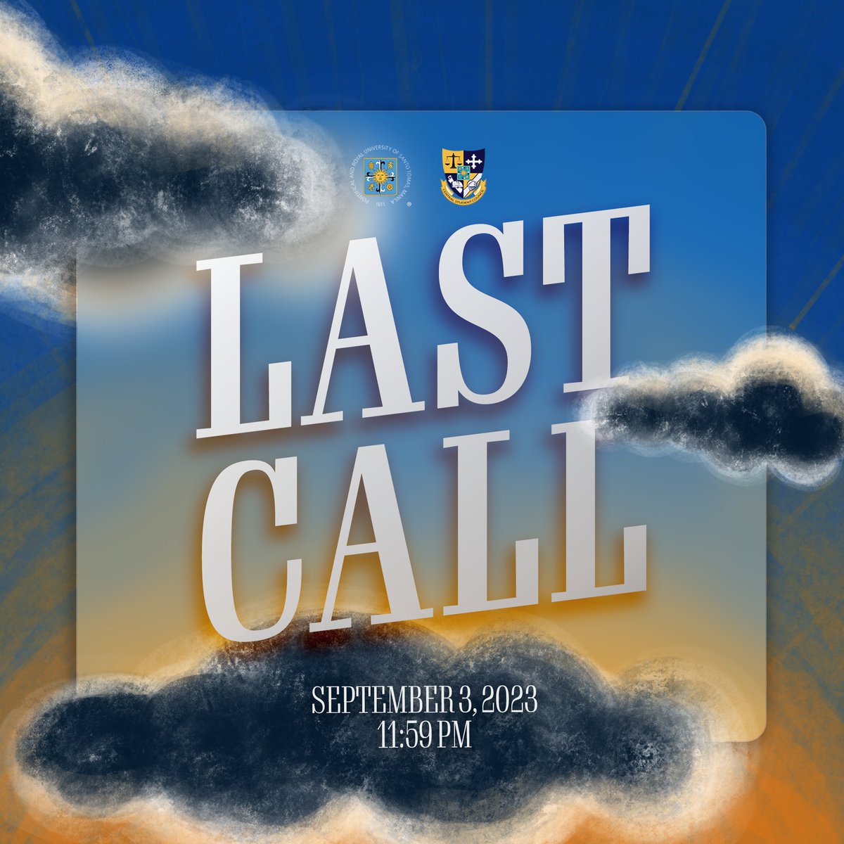 ust_csc's tweet photo. LAST CALL FOR STUDENT LEADERS🐯🔍

Due to the high number of applications, 𝐓𝐢𝐠𝐞𝐫 𝐇𝐮𝐧𝐭 𝟐 will be closing 𝐓𝐎𝐃𝐀𝐘 at 𝟏𝟏:𝟓𝟗𝐏𝐌. This is your last chance to join CSC in the dawn of a new era.
🔗: https://t.co/3VgE1R5DjU

#USTCSC2324
#TigerHunt2
#EmbraceTheDawn https://t.co/PJRz8oajEp