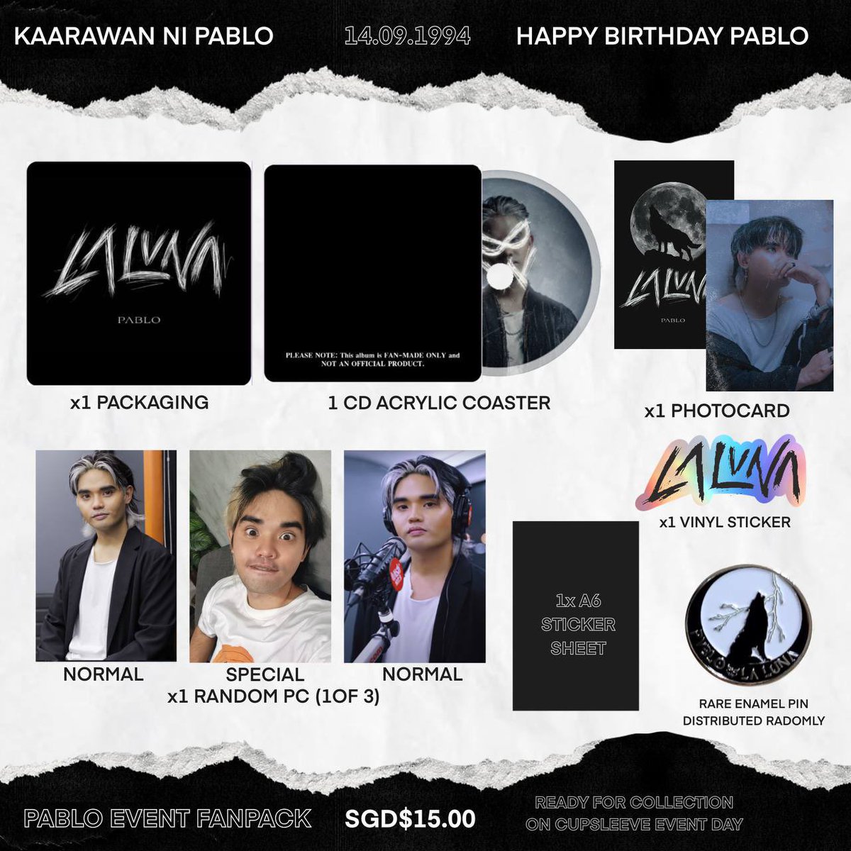DroChavez's tweet photo. You can also get this Limited Edition Fanpack for only $15. See you there!

🗓️ 17 Sep 2023, 2pm-6pm
📍 Settler’s Café by Mosanco
🚆 near Farrer Park MRT
🥤 Min Spent $20

Register Here: https://t.co/qDfL5oparB

#ATINSingapore #KaarawanNiPablo https://t.co/NoAAYdOzL2