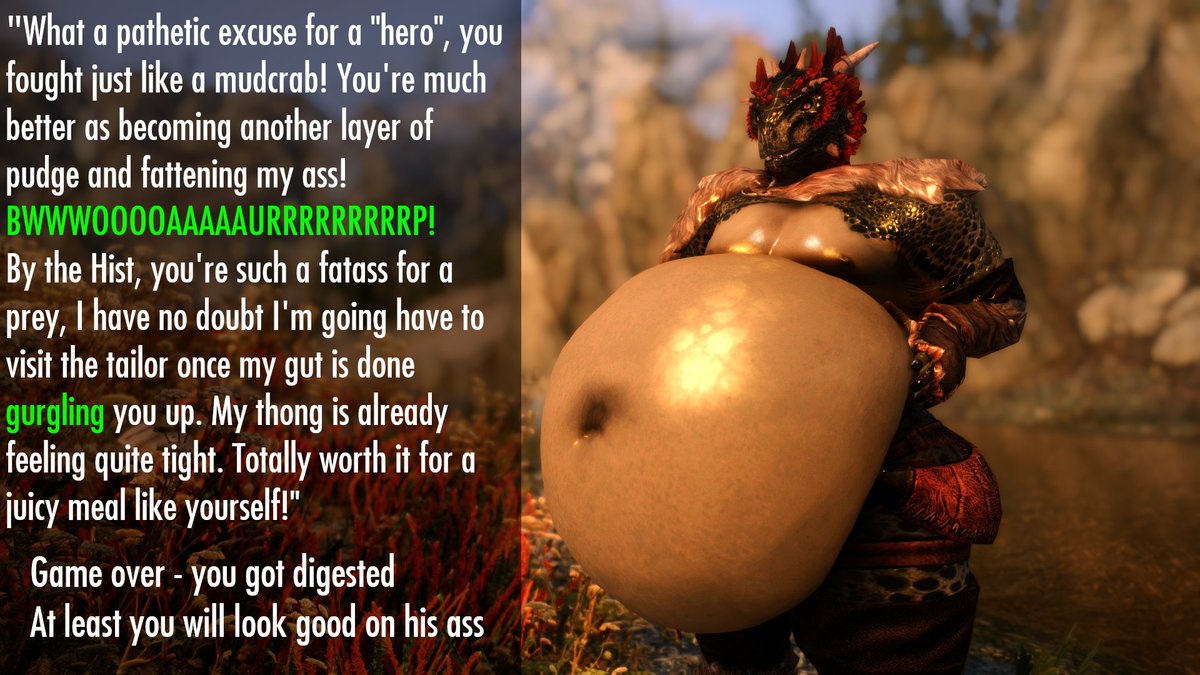 JRadaccount's tweet photo. I also do so text stuff. Preds taunting their prey is a critical weakness of mine. So have an argonian male doing exactly that! https://t.co/MQU461VAyw