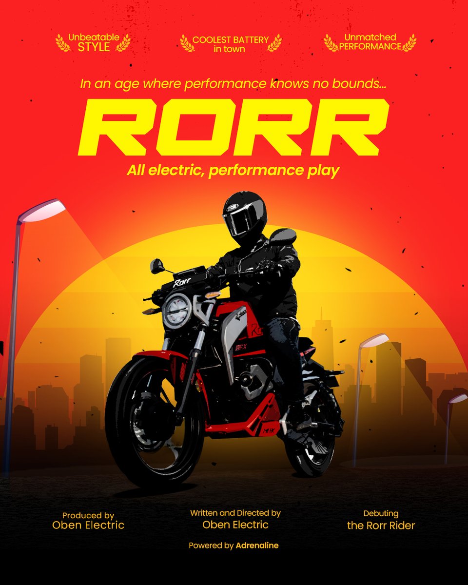 ObenElectric's tweet photo. Where design meets performance, excitement knows no bounds🤩
Stay tuned as our Brand film is on its way! 🎥👀
The excitement only increases from here 🔥
Visit https://t.co/D7EIObyYWK to explore more about Oben Rorr.
#ObenElectric #TheEVLifestyle #RideWithRorr https://t.co/QQM6P5SLNJ