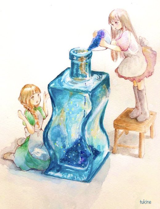 「pouring sitting」 illustration images(Latest)