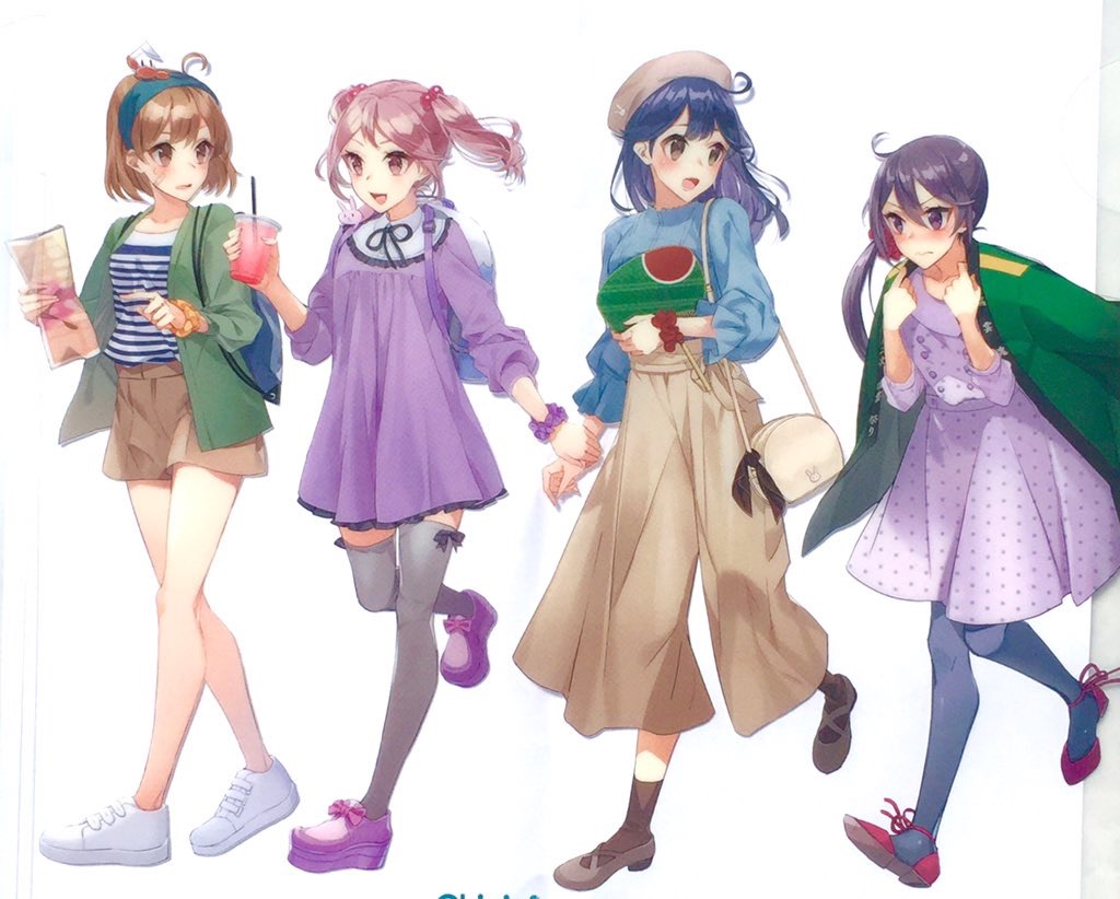 艦これ「艦これ書き下ろし収集中。朧、曙、漣、潮、その6。瑞雲祭り、大きいサイズは見つから」|あかのイラスト