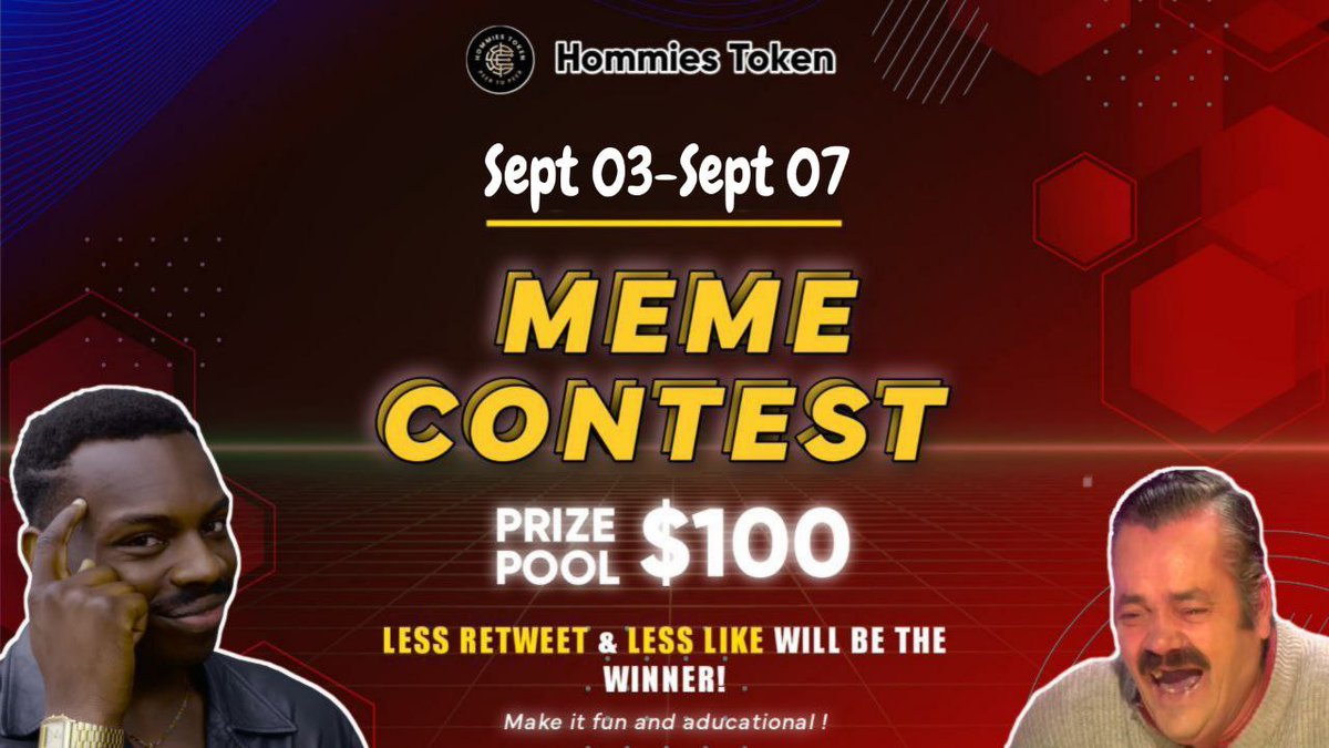 HOMMIESTOKEN's tweet photo. 🔄 New meme contest alert! Less likes, fewer retweets, more creativity! Stay tuned, follow us, and join Telegram for details. Fair competition ahead! 🚀 #MemeContest #HommiesToken
Telegram  👉  https://t.co/xvBQljEo5x

Drop you meme entry below in comment 

#Giveaway  #GiveawayAlert  #airdrop