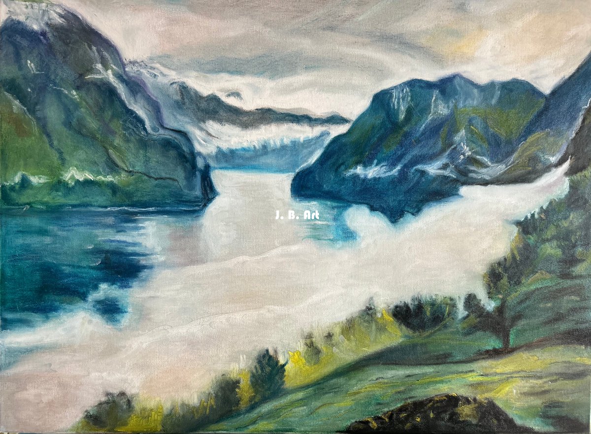 juliennege's tweet photo. Just finished - * AURLANDSFJORD * Norway 23 - Oil pastels on 80x60cm canvas . #funexperimenting #newmedium #norwegianadventures https://t.co/AsZHl6An4z