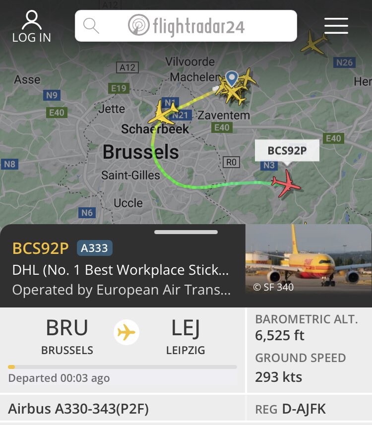 cmagdalijns's tweet image. « Menace sur la ville » par @DHLexpress STOP 🛑 #Survol abusif de #Bruxelles