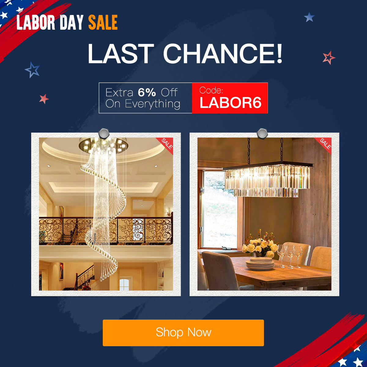SofaryLighting's tweet image. ⏰Labor Day Sale Ends Today! ⏰
Today is the final day of our Labor Day Sale, and it's your last chance to get an extra 6% off on all our exquisite chandeliers with code LABOR6. 
Shop Now👇：sofary.com/collections/ch…
#laborday #labordaysale #mysofary
