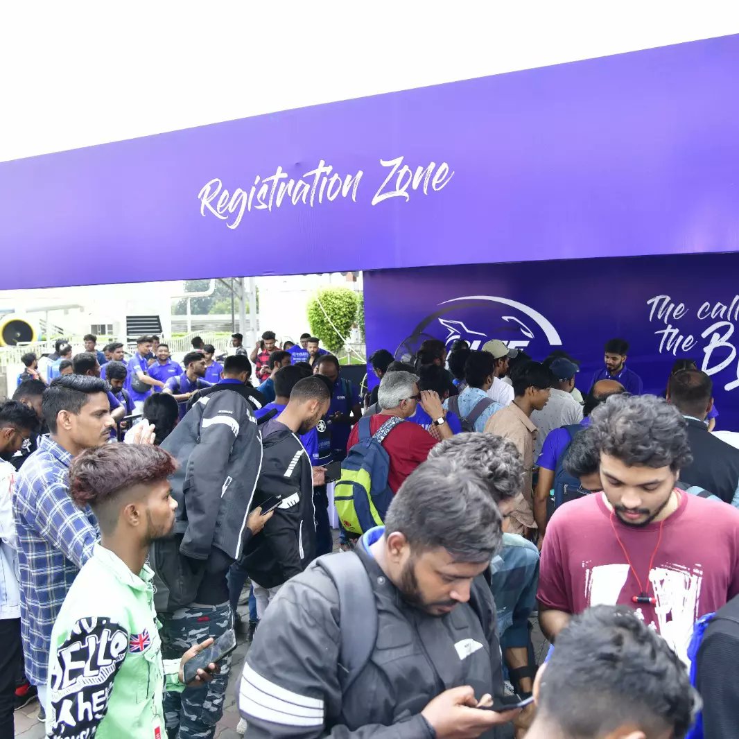 India_Yamaha's tweet photo. Baroda's Yamaha enthusiasts have wholeheartedly embraced the Call of the Blue, with intense Gymkhana showdowns and exceptional slow balancing skills on display.
#YamahaRacing #YamahaMotorIndia #Yamaha #COTBWeekend https://t.co/miV9hzyls9
