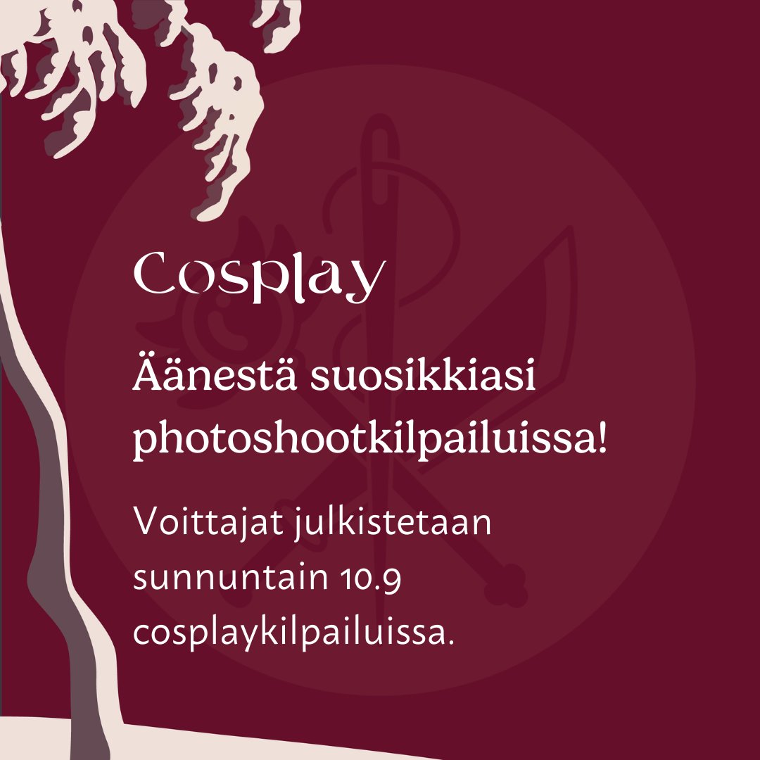 Äänestä suosikki cosplay-valokuvaasi! Yleisön suosikki palkitaan sunnuntain cosplaykilpailuissa 10.9. klo 15.00-16.30 Isossa Salissa. 

Äänestyslomake forms.gle/A6tw3o5AgZVWa2… 
Kuvat isokokoisina blogissa, 2023.tracon.fi/blog/2023/09/0… 

 #Tracon