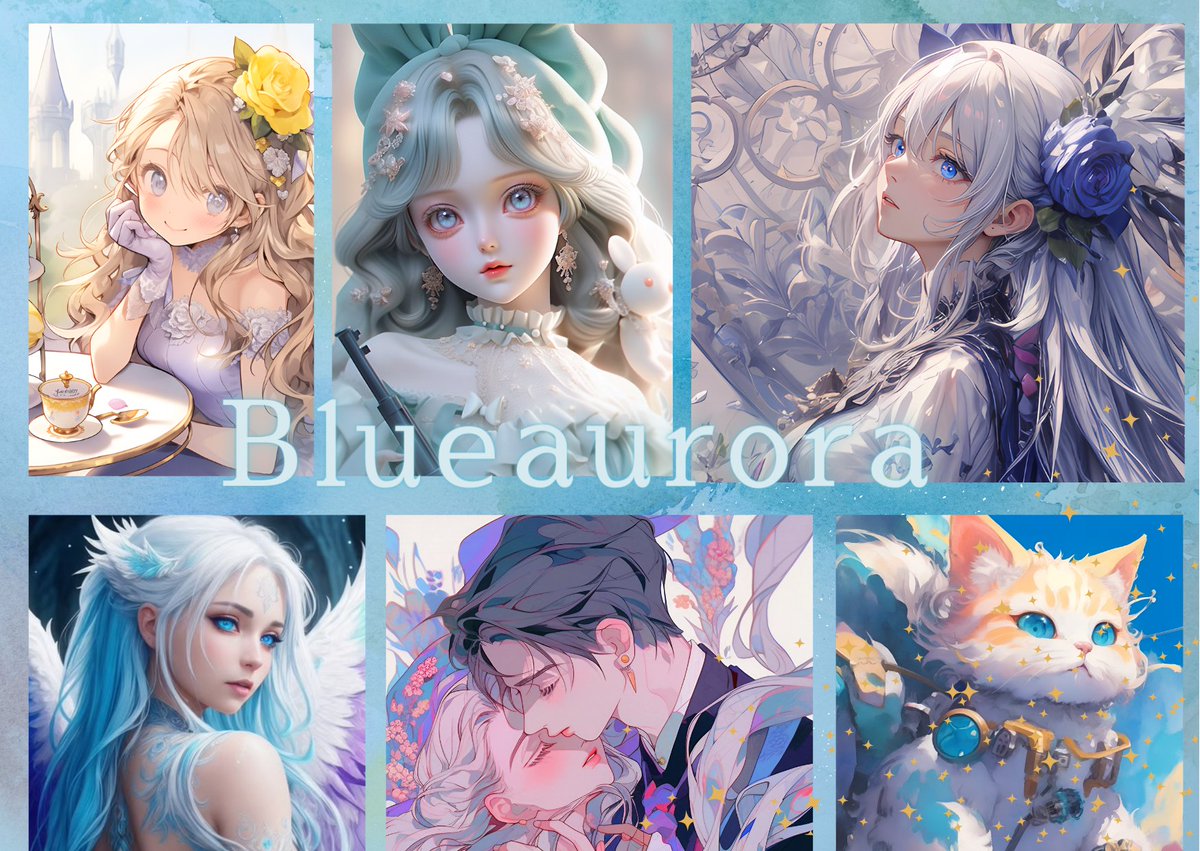 umita_nft's tweet photo. 💎@Blueaurora_AI コレクション紹介💎
未リストで気になる作品があればお気軽にご連絡くださいませ💙😌

🔹Blueaurora Main Collection
⛵https://t.co/DnPDEJlEKb
神秘的な女性のシリーズ🫧
□価格 : 0.1ETH～(MATICへ変更可能)
□購入特典✨リクエストでオリジナル作品制作🎨
□2次、3次流通あり

🔹Blueaurora Doll Collection
⛵https://t.co/996hO9muIb
メインのBlueauroraをドール化、可愛く表現したシリーズ💘
□価格 : 0.035ETH～
□購入特典✨1/1作品をプレゼント🎁

🔹Everyday Works Collection
可愛い、綺麗な色���なジャンルの作品をリスト🌷
お気に入りを見つけてください💠
⛵https://t.co/DM3M2eSj31
□価格 : 5MATIC～

🔹Wandering Cats Collection
⛵https://t.co/TdAMZEK0eE
世界を自由に歩き回る気ままな猫たちのコレクション🐈
□価格 : 0.035ETH～
□購入特典✨1/1にゃんこ作品をプレゼント🎁

#NFT #AIart #AIイラスト #AIArtwork #NFTsales