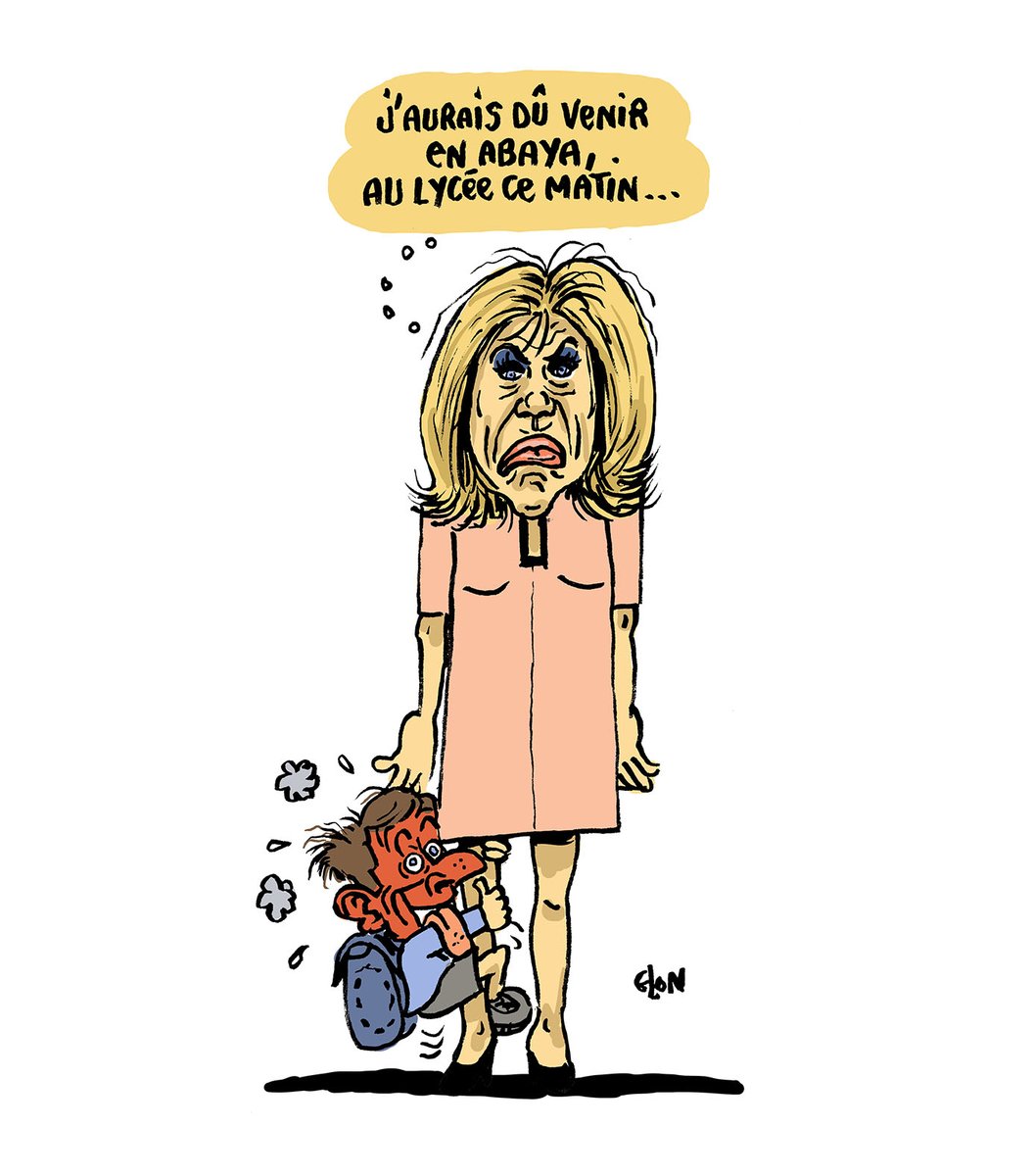 BlaguesDessins's tweet photo. Le #DessinDePresse de Glon : Abaya plus qu’à…
Retrouvez les dessins de Glon sur : https://t.co/VQNx0gcoo7
#DessinDeGlon #ActuDeGlon #Humour #Macron #EmmanuelMacron #BrigitteMacron #Abaya #InterdictionDeLabaya #Laïcité #VêtementReligieux https://t.co/zbtVOJDaMP