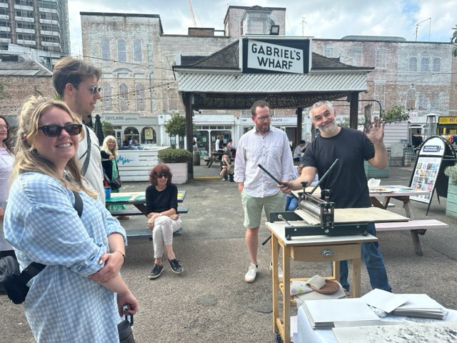 A wonderful time was had by all our participants at ‘Make Your Mark’ yesterday. Huge thanks to artists Martin Langford and Martin Grover for organising.