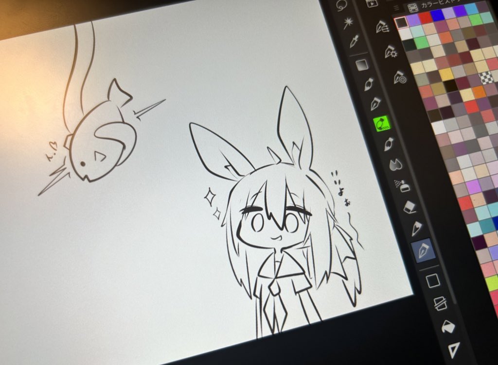 何描こうとしてたっけ…ってなった時に来たリプ描いてました🐰 