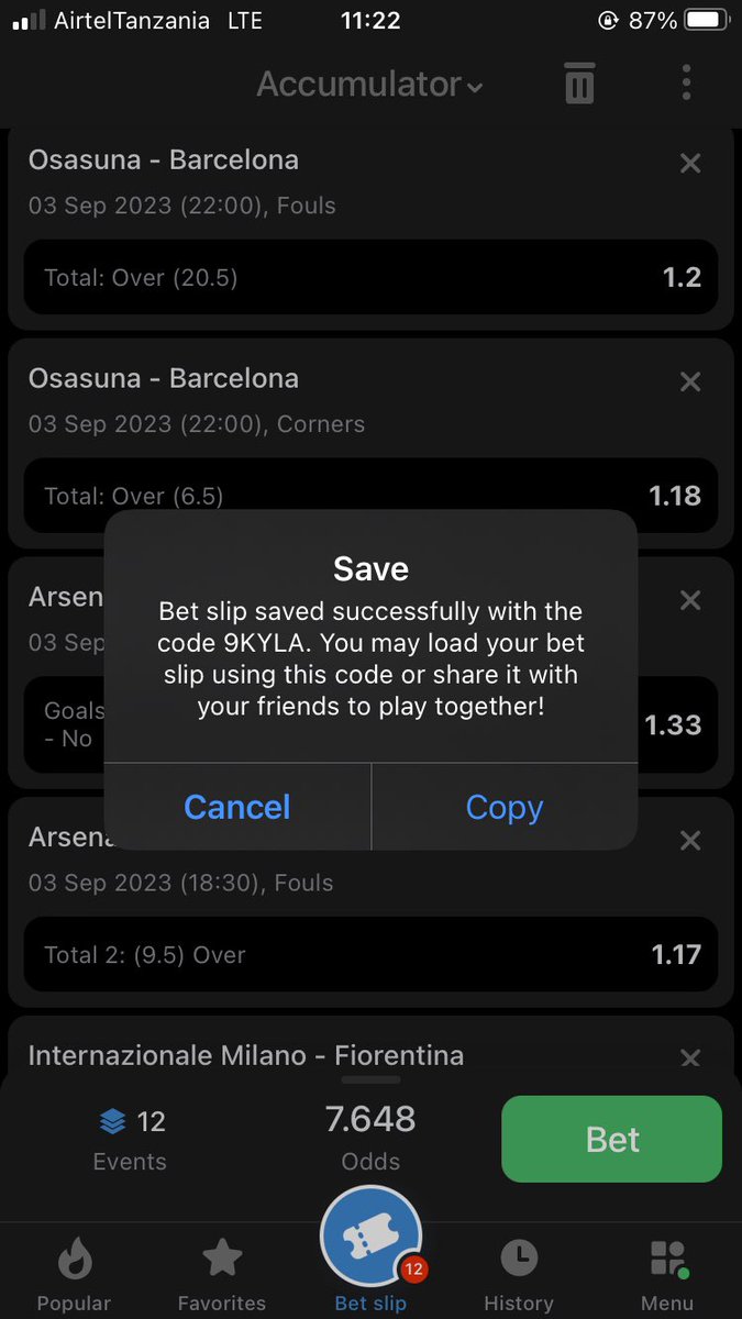 brando_football's tweet photo. #PreMatchTip💥
Odds 7.64
Code: 9KYLA
Rt ✊🏾 https://t.co/2y69qSRAmR