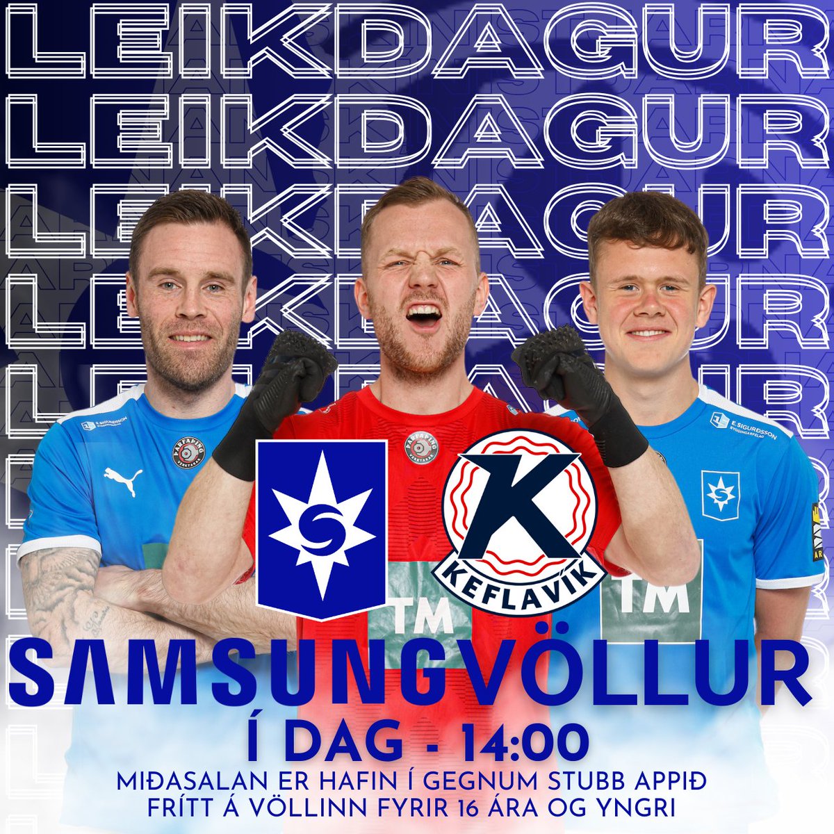 Sjáumst á Samsungvelli í dag! Svæðið opnar 12:50.