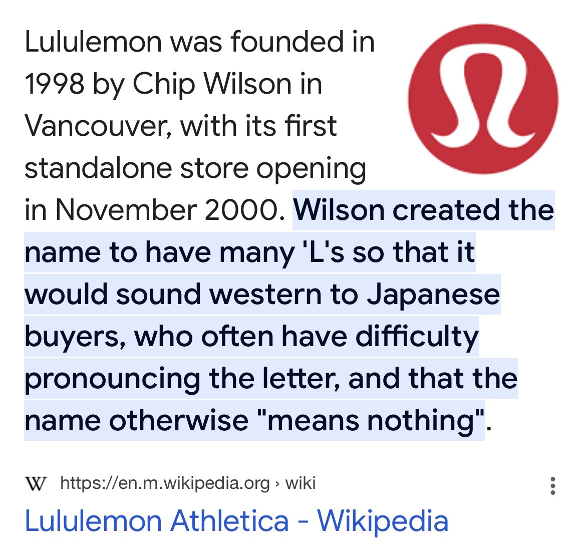 paula” on X: idk what i was expecting to find after searching for “lululemon  name origin” but it wasn't this  / X