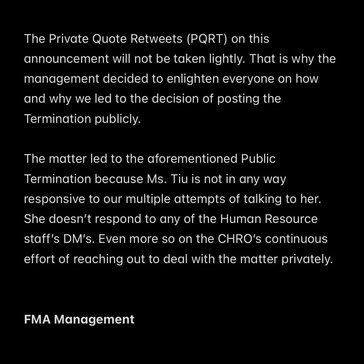 FMA HR tweet media