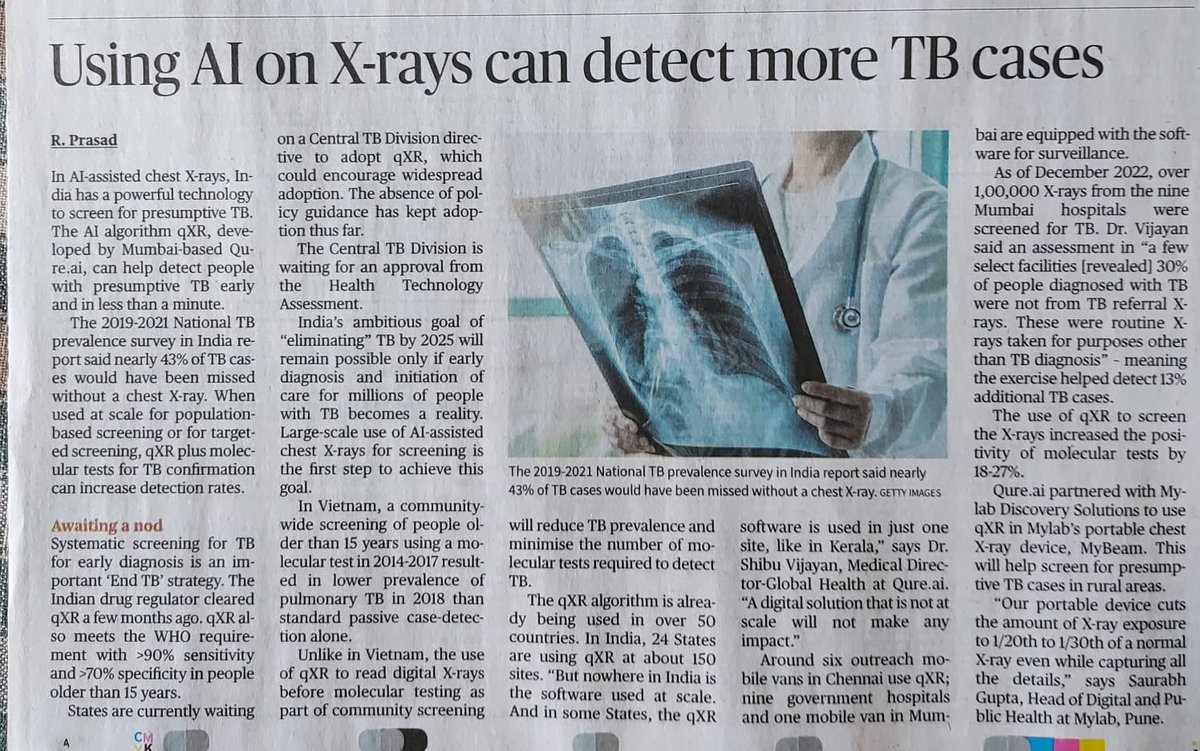 shibuvij's tweet photo. @RPrasad12 nicely written.Indian innovations are more than enough to end our #tb epidemic, there is a need for policy advisory and activation of procurement for speedy scaling. Impact comes with scale! @qure_ai @TbDivision @GlobalFund @StopTB 

https://t.co/7IR4dI3F2O https://t.co/Tc3bpISKGN