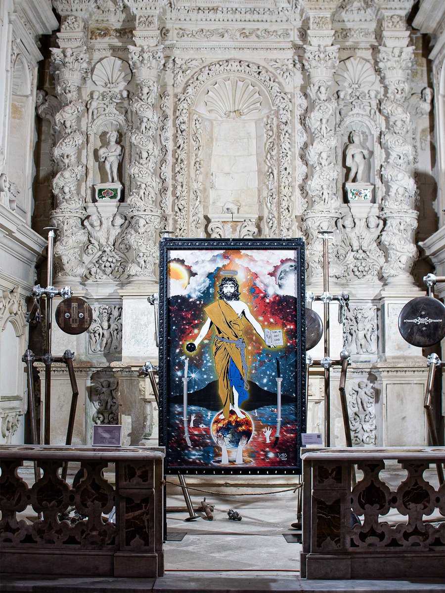 Symmetrical beauty.

This is <a href="/lbs__artist/">Bruno Salvatore Latella</a>’s latest artwork, we displayed it during Lecce Art Week.

The moment I saw this giant canvas, I couldn’t but fall in awe in front of this meaningful work of art.

He later explained to me the political and contemporary critics behind it.