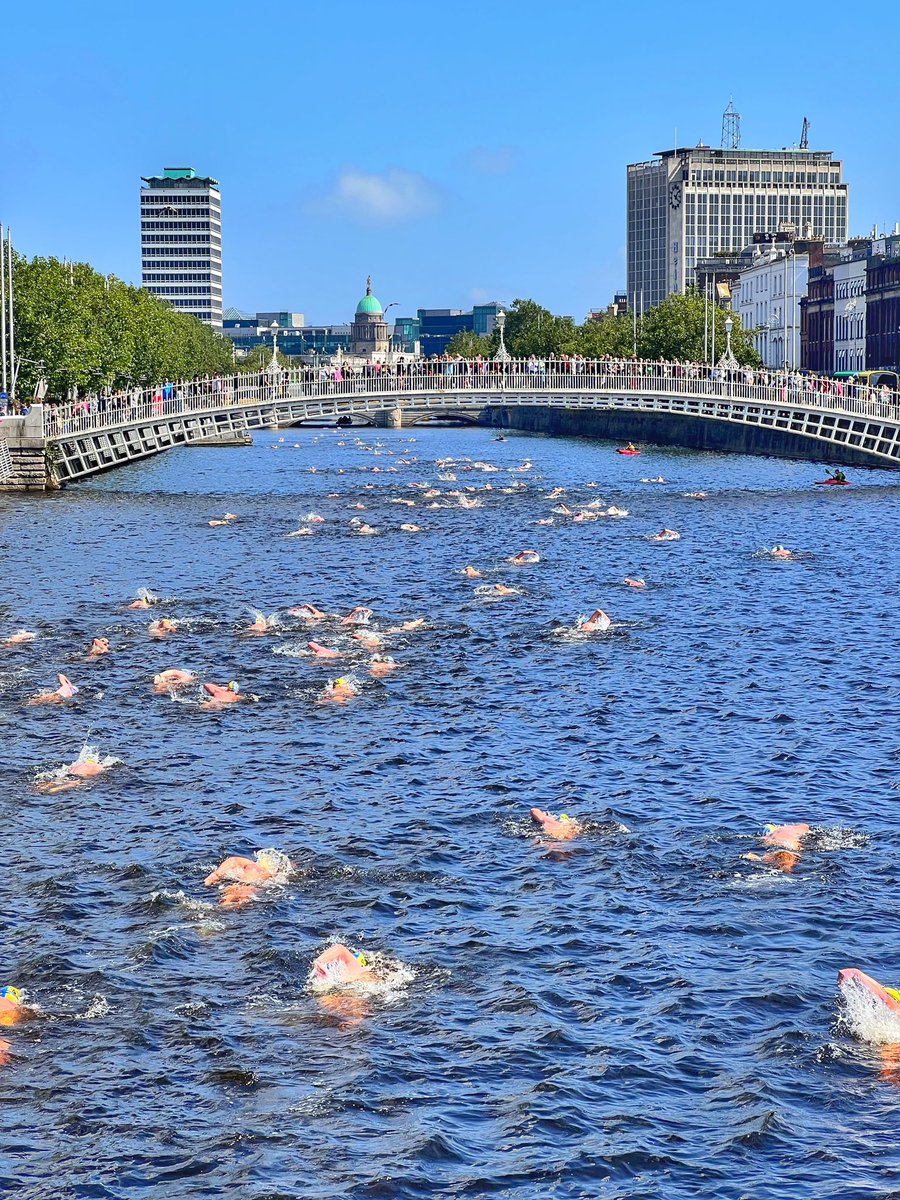 The Liffey Swim 2023 on a Sunny September Saturday ☀️🏊🏼 #dublin #ireland #liffeyswim