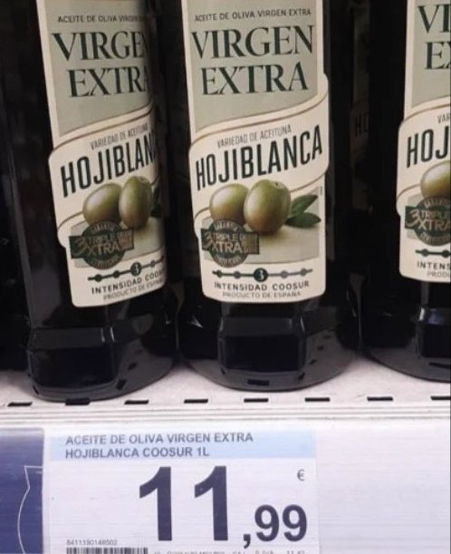 Agenda2030_'s tweet image. En Irlanda el precio del aceite de oliva es de 3.49€ y en España (país productor) de 11.99€ por culpa de cambio climático. Y serás feliz.