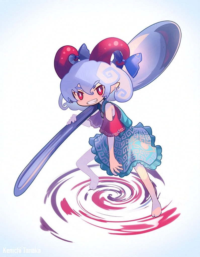 饕餮尤魔 「今日は近年の東方の推しキャラ、饕餮尤魔ちゃん描きました〜! #東方獣王園 」|イラストレーター 田中 健一@絵仕事募集中のイラスト