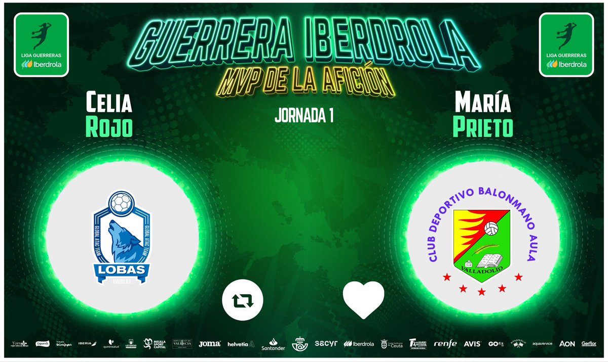 Liga Guerreras Iberdrola (@iberdroladhf) on Twitter photo βοΈ#GuerreraIberdrola - Jornada 1
π @OviedoBF : <a href="/BmAulaCultural/">CD Balonmano Aula</a>
β»οΈ RT: <a href="/CeliaFireflay/">Celia Rojo Santos</a>
β€οΈ Me gusta: <a href="/MariaOmullony/">Omu</a> βοΈ#GuerreraIberdrola - Jornada 1
π @OviedoBF : <a href="/BmAulaCultural/">CD Balonmano Aula</a>
β»οΈ RT: <a href="/CeliaFireflay/">Celia Rojo Santos</a>
β€οΈ Me gusta: <a href="/MariaOmullony/">Omu</a>