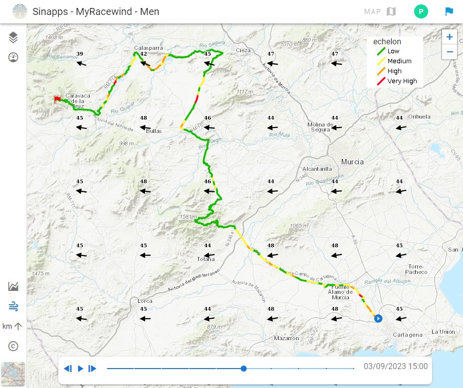 🌬️Strong tail and crosswinds in stage 9 of #LaVuelta23. The #MyRacewind map shows many sections with high risk for echelons!
check: myracewind.imdcapps.be/racewind-barom…  #waaieralarm