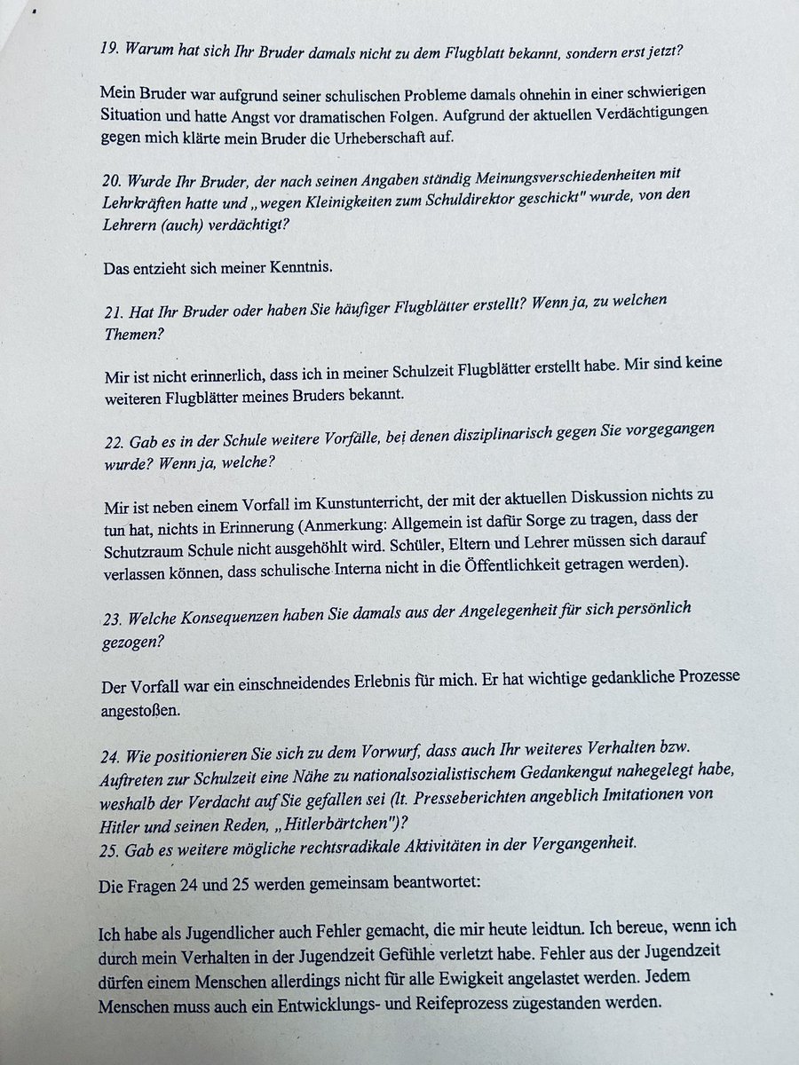 Die 25 Fragen von Markus Söder an Hubert #Aiwanger und dessen Antworten: