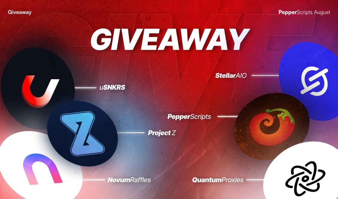 🏒72 HOURS GIVEAWAY⏰ We offer you: @PepperScripts 2 x no-initial 🔑 @projectZtech 2x monthly free🔑 @usnkrs 1x2 months free 🔑 @NovumRaffles 1x monthly free 🔑 @stellara_io 2x2 monthly free 🔑 @quantum_proxies 2x 25 free ISPs Rules: -Like❣️ -Retweet🔄 -Follow all👥 Good Luck🍭