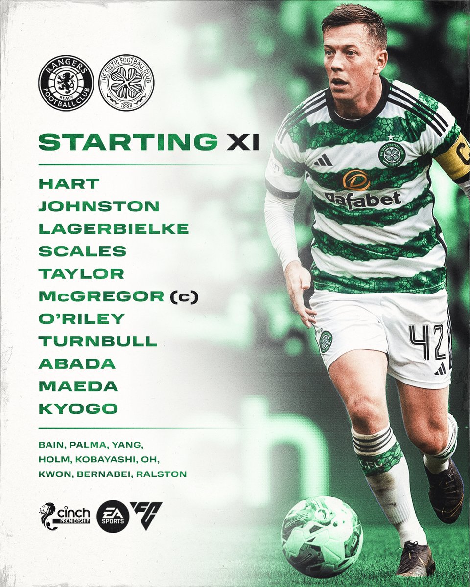 🟢 Derby Day Team News ⚪️

Here's how the Bhoys line up for #RANCEL 📋

#cinchPrem | #COYBIG🍀