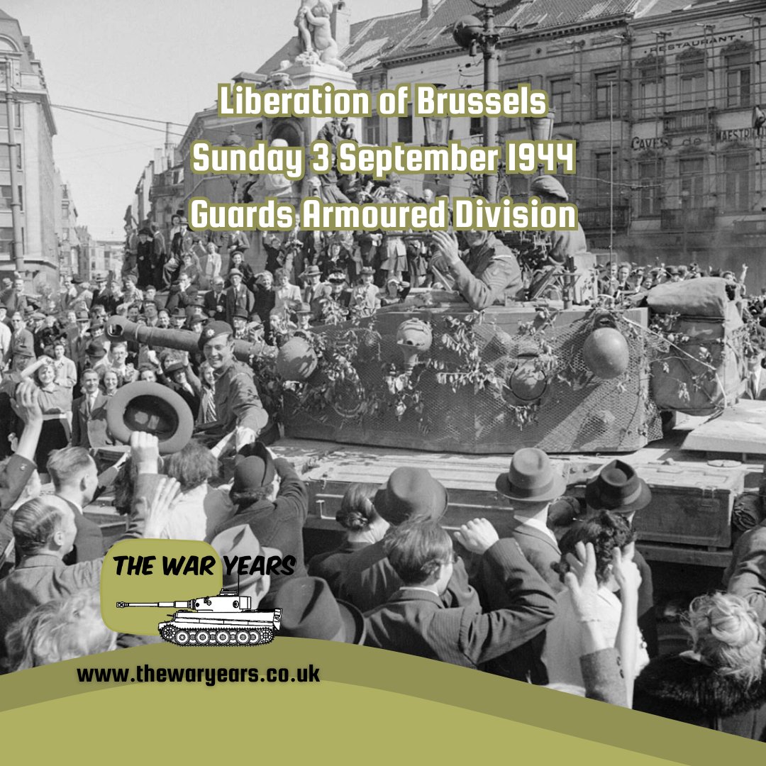 On Sunday 3 September 1944, shortly before 20:00, the Guards Armoured Division entered Brussels, the liberators were welcomed by jubilant crowds of Belgians, celebrating the liberation of the capital city from the German occupation. 

#ww2 #militaryhistory